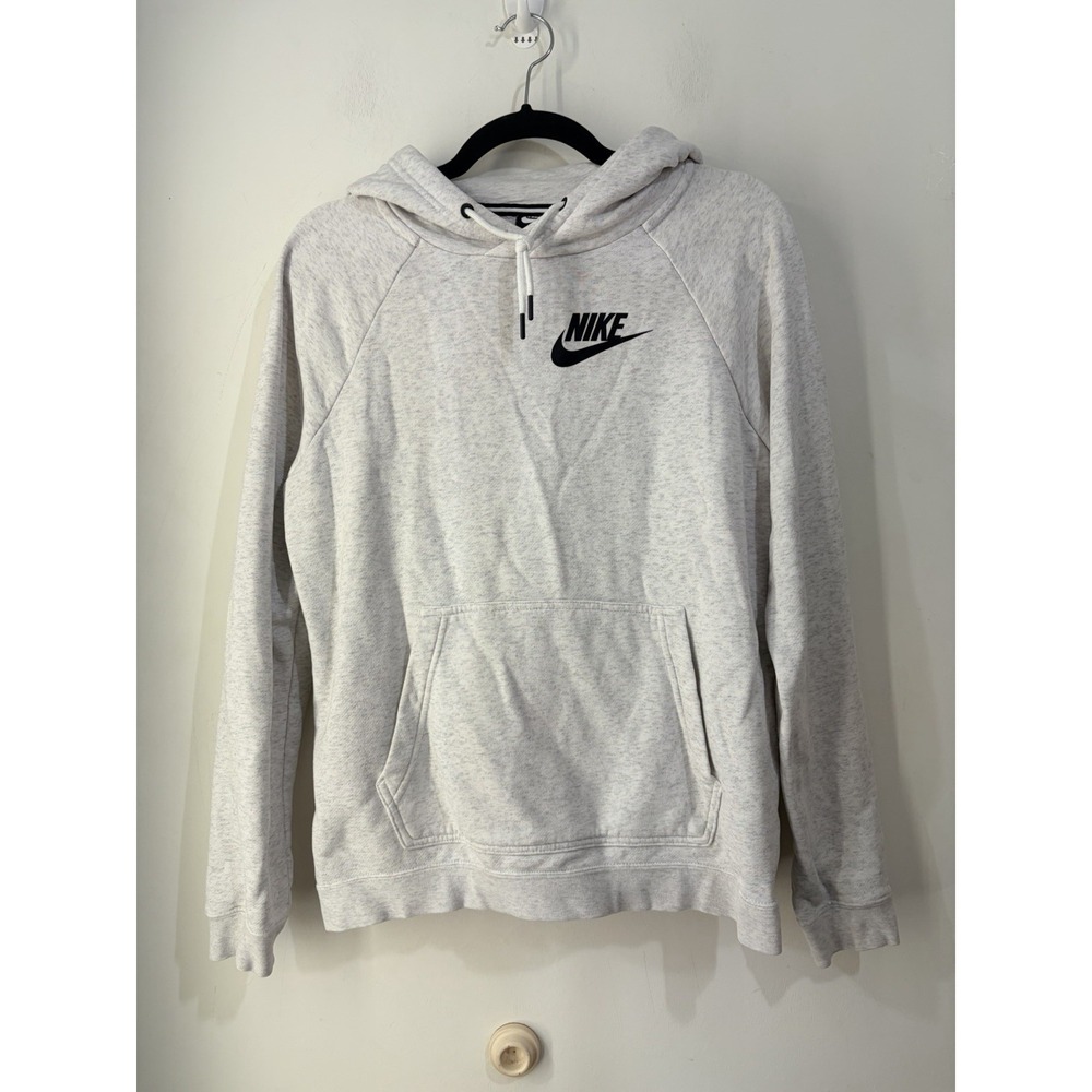 Nike Sportswear Club Fleece Hoodie Women's M Light Gray‎ Pullover Sweatshirt
